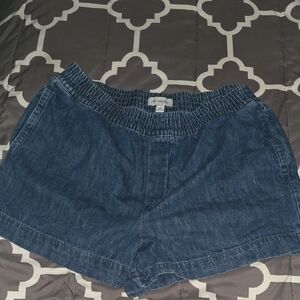 Women's Denim Elastic Waist Shorts